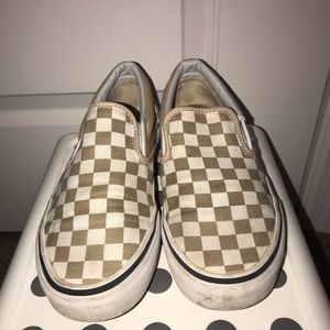 Tan checkered vans